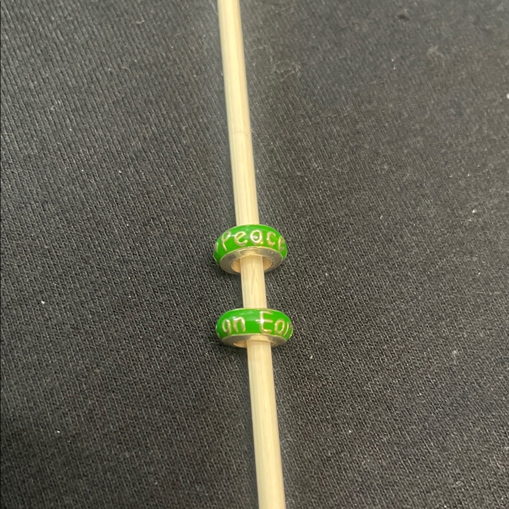 Brighton Green and Silver Bead Charm